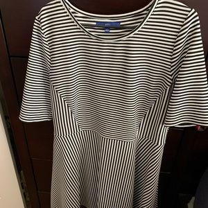 Apt 9 black and white Striped Dress